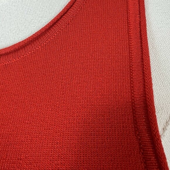 Modern Citizen Tank Top Knit Red Round Neck Sleeveless Rayon Size Large‎ - Picture 4 of 12